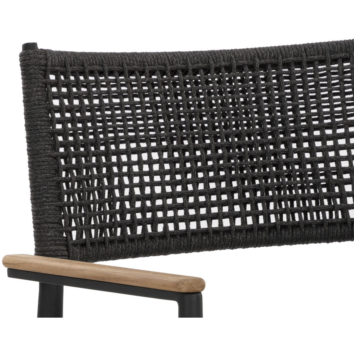 Nava Black Outdoor Stackable Dining Armchair, Set Of 2